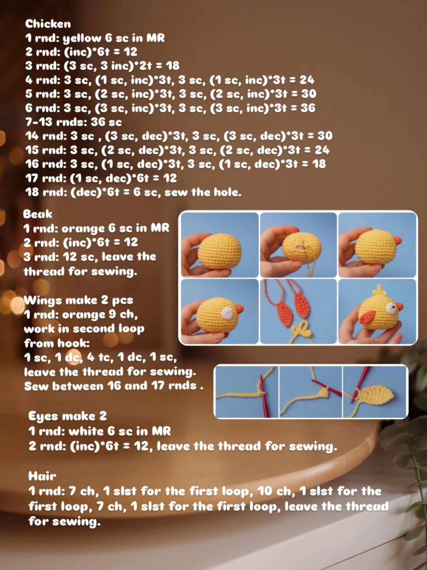 Cute Amigurumi Set with Chick, Carrot, and Flower - Free Crochet Pattern