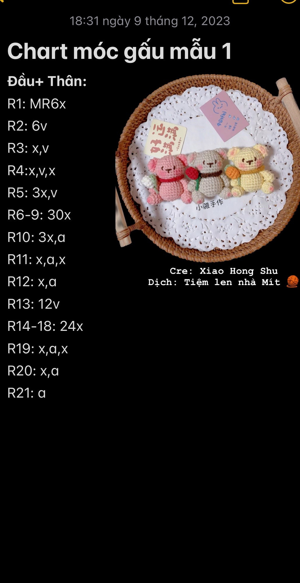 Cute Crochet Bear Keychain Pattern for Beginners