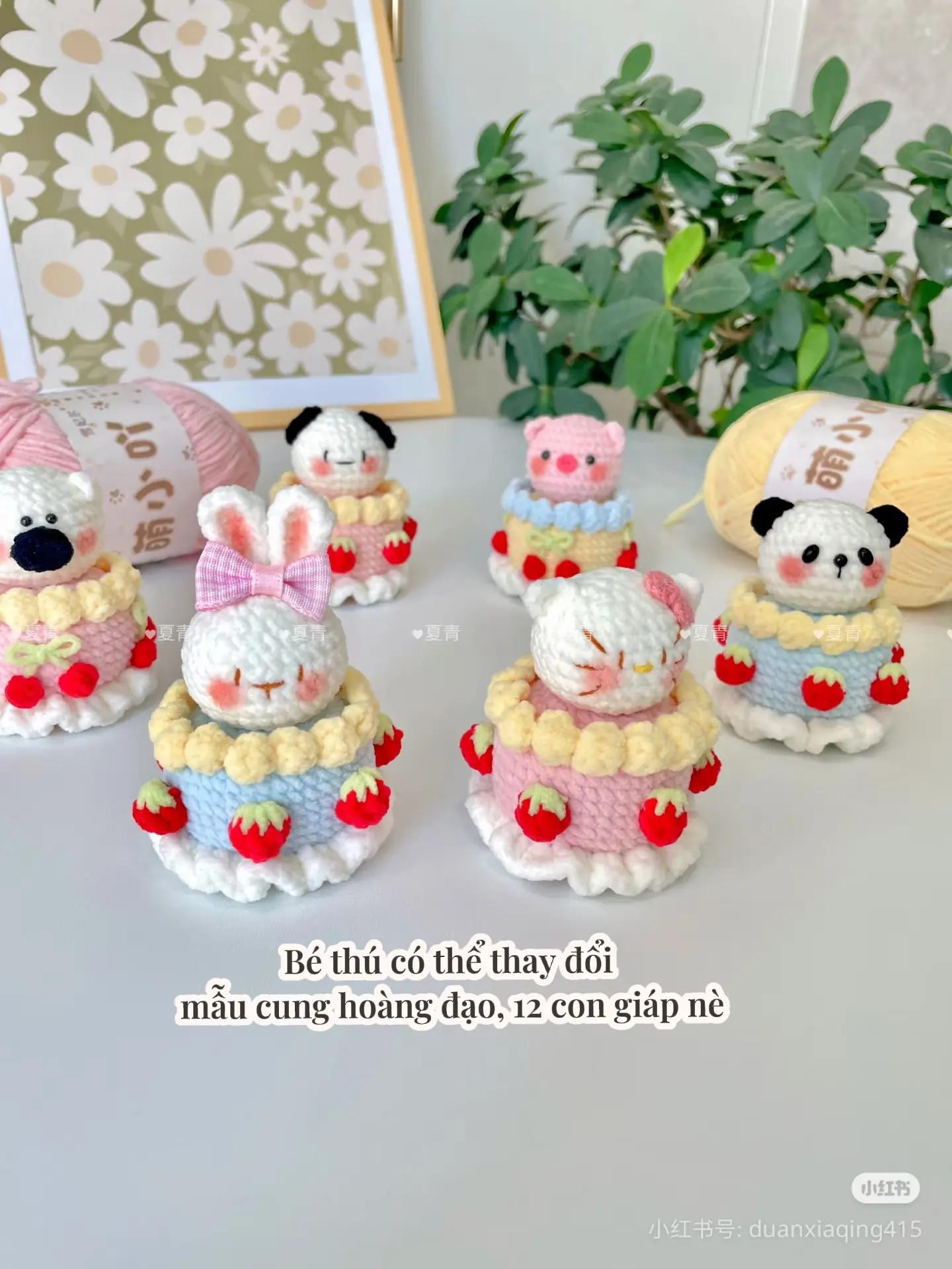 Cute Crochet Birthday Cakes for Little Ones