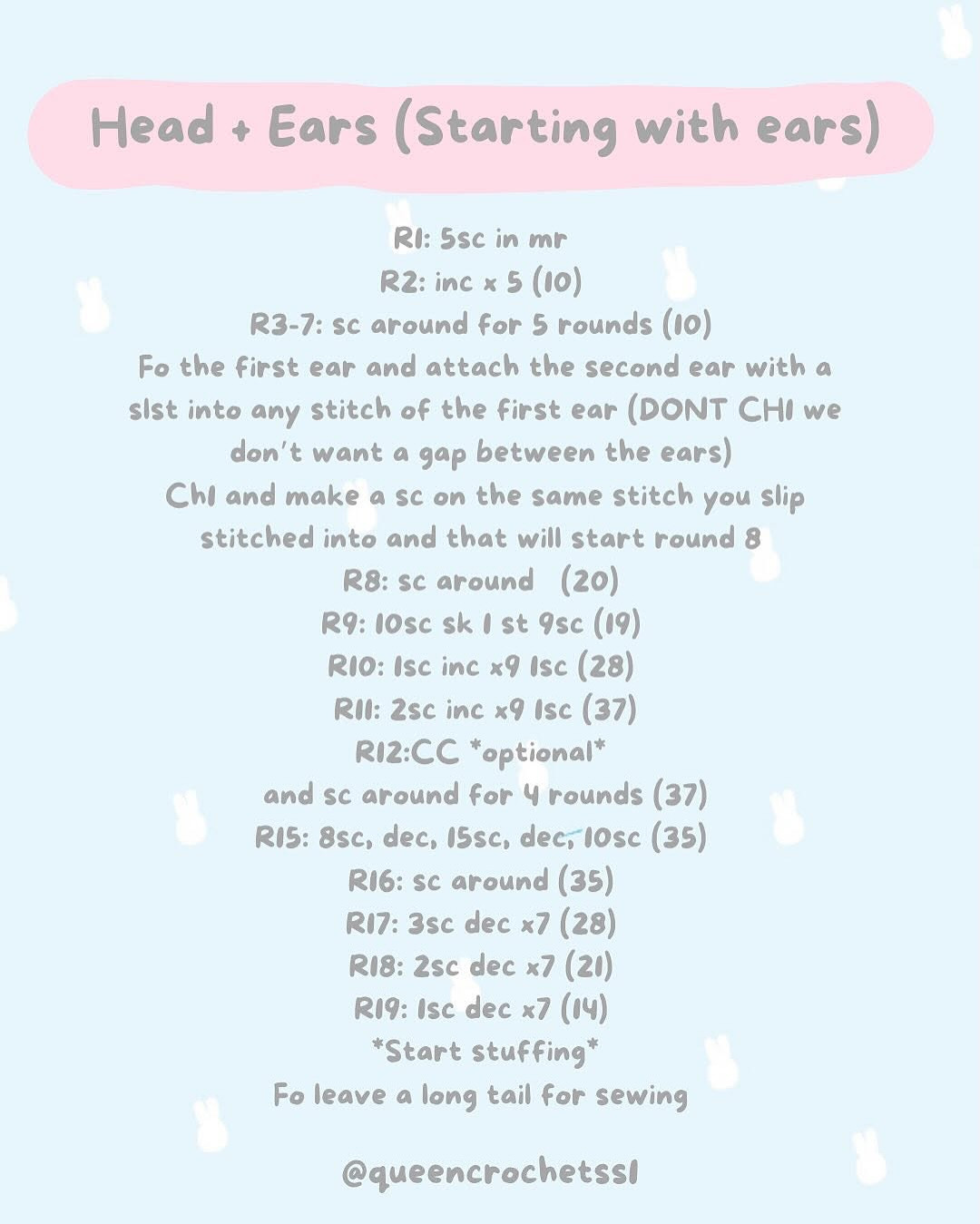 Cute Crochet Bunny with Floaty Free Pattern Download