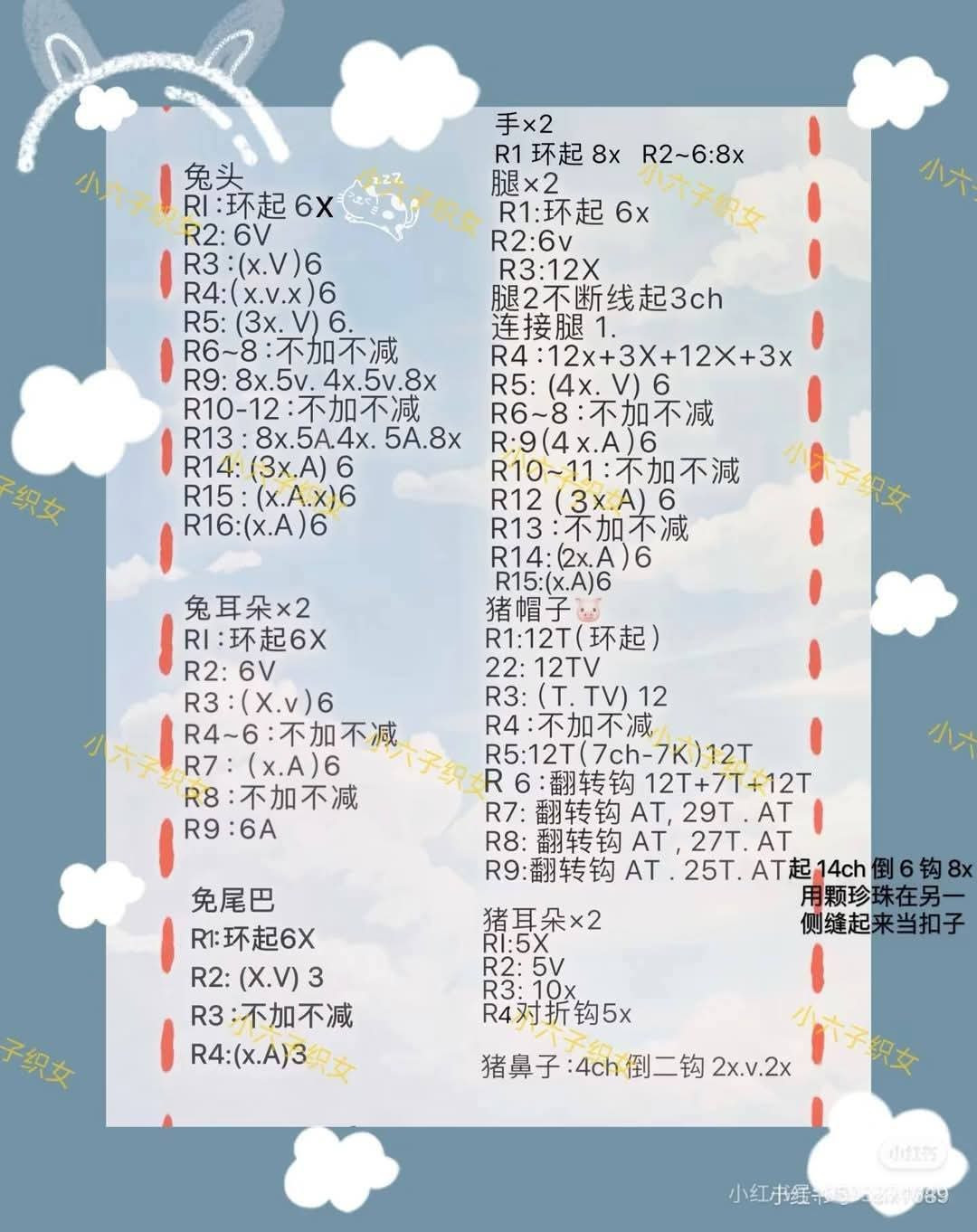 Cute Crochet Bunny with Pastel Yarn and Floral Details