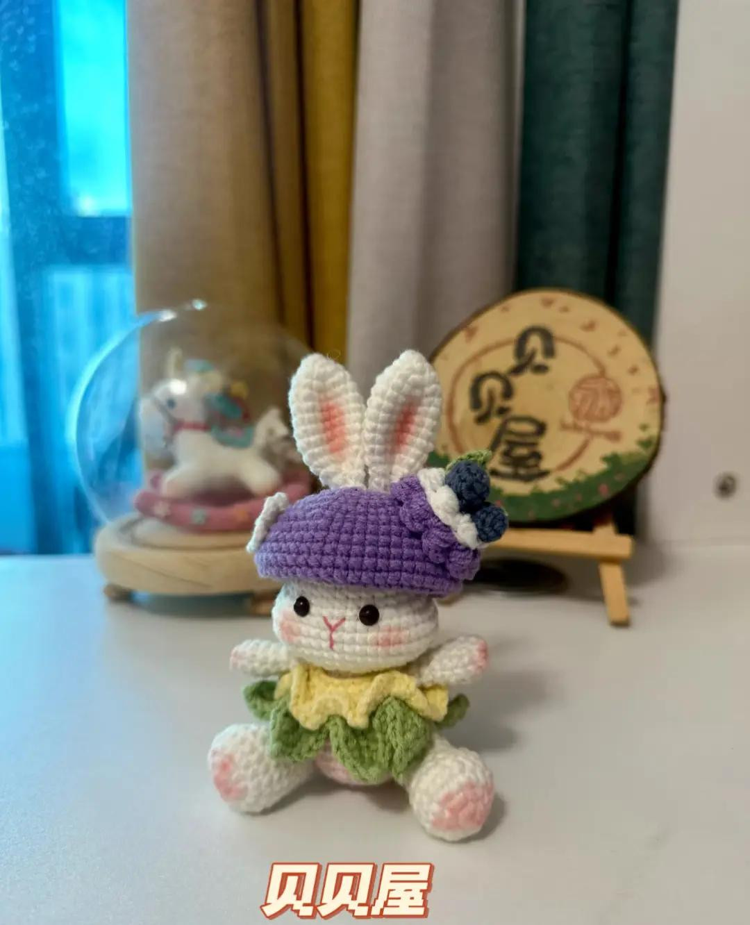 Cute Crochet Bunny with Watermelon Outfit Amigurumi Pattern