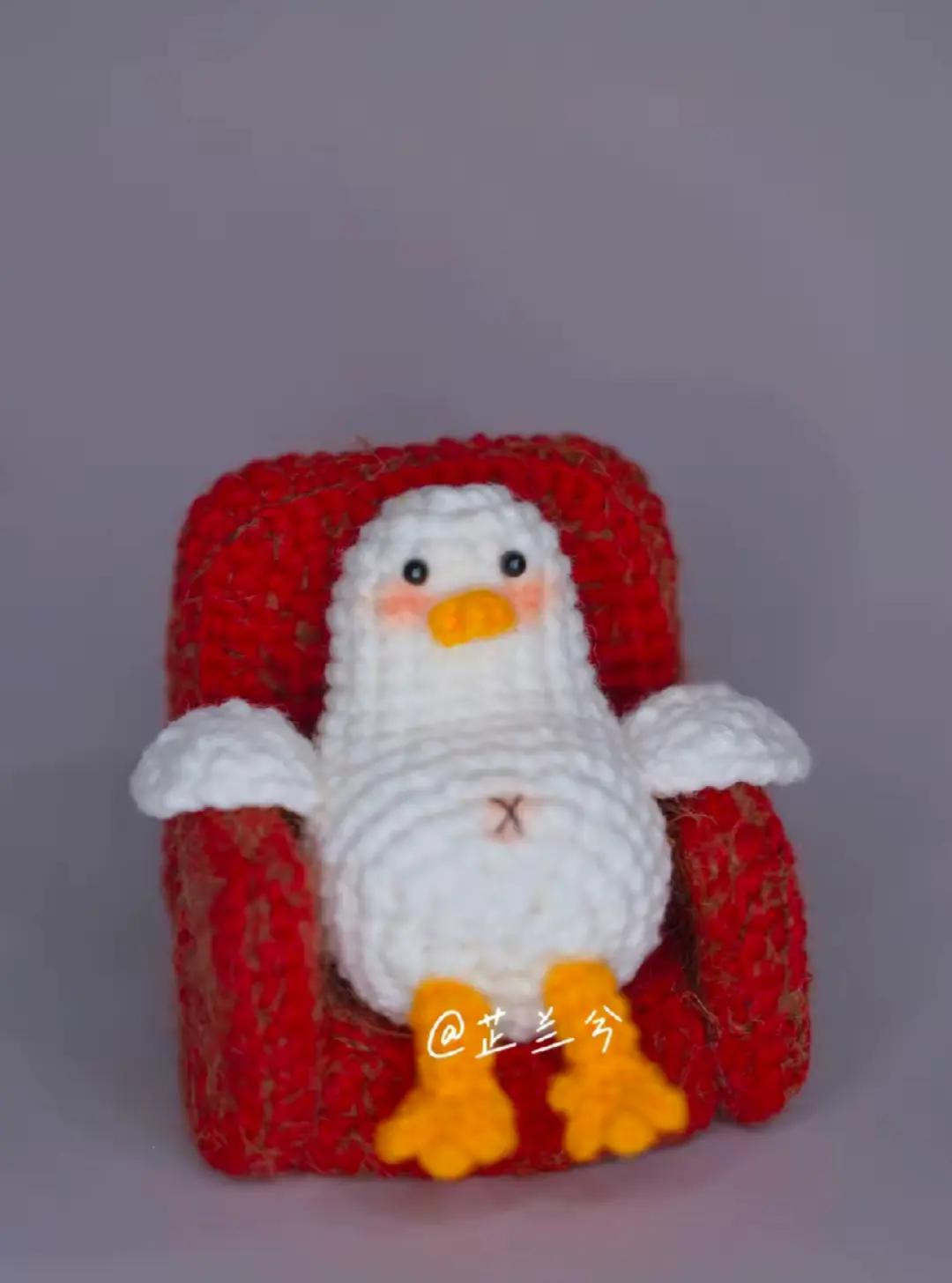 Cute Crochet Characters in a Comical Conversation