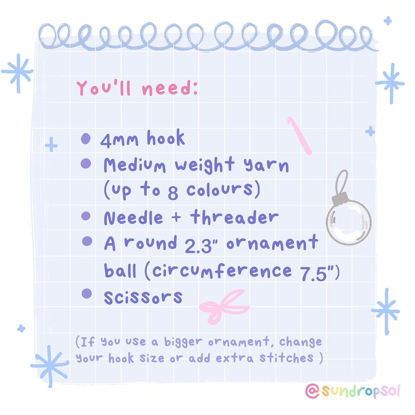 Cute Crochet Christmas Ornaments Pattern for Holiday Crafting