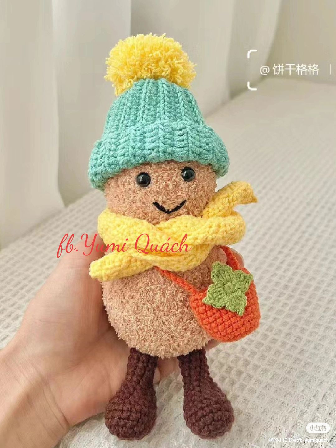 Cute Crochet Doll with Hat and Scarf Pattern