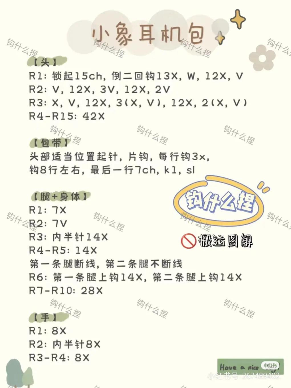 Cute Crochet Elephant Amigurumi Pattern for Beginners