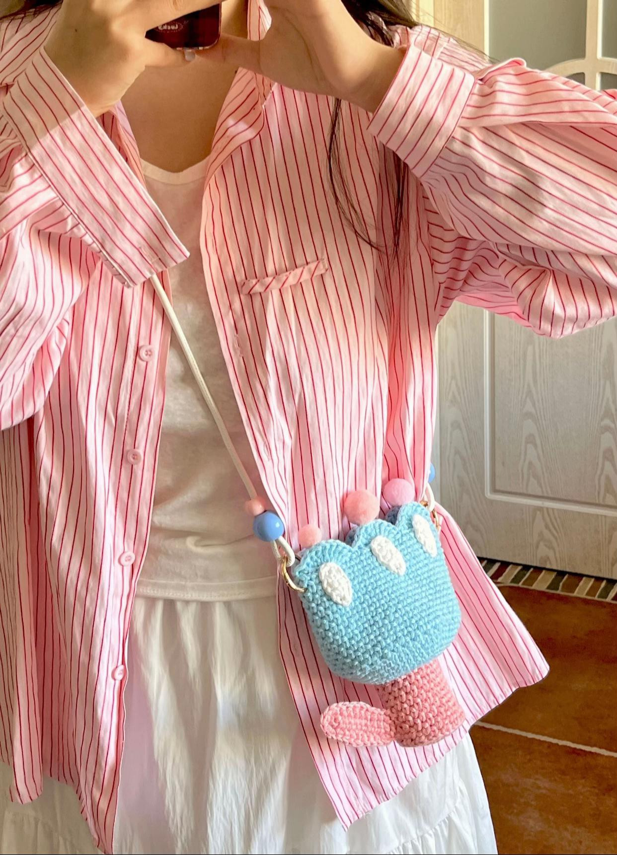 Cute Crochet Flower Bag with Beads for Stylish Outfits