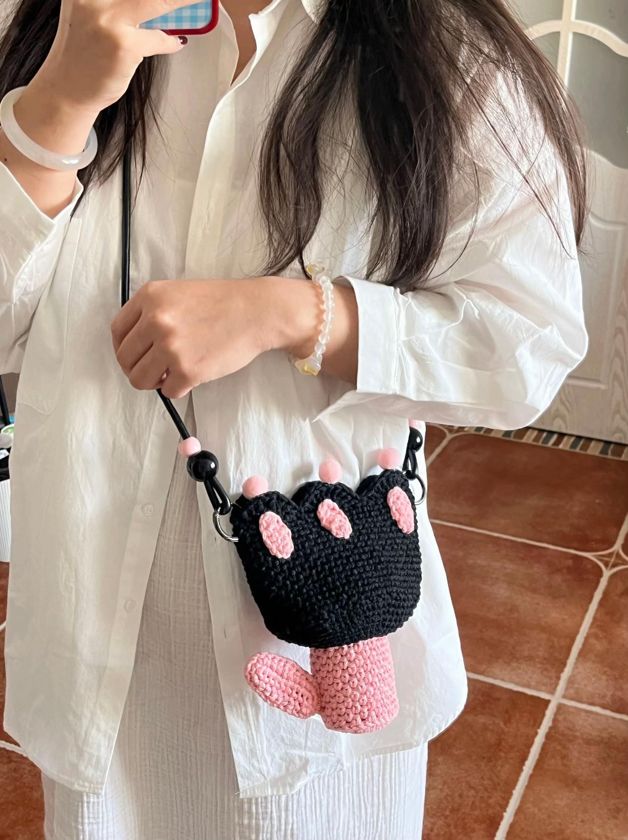 Cute Crochet Flower Bag with Beads for Stylish Outfits