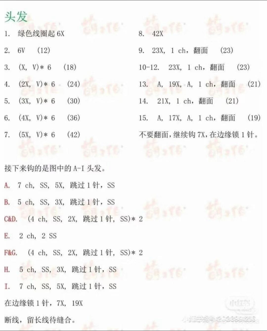 Cute Crochet Green Character with Black Hair and Purple Shorts