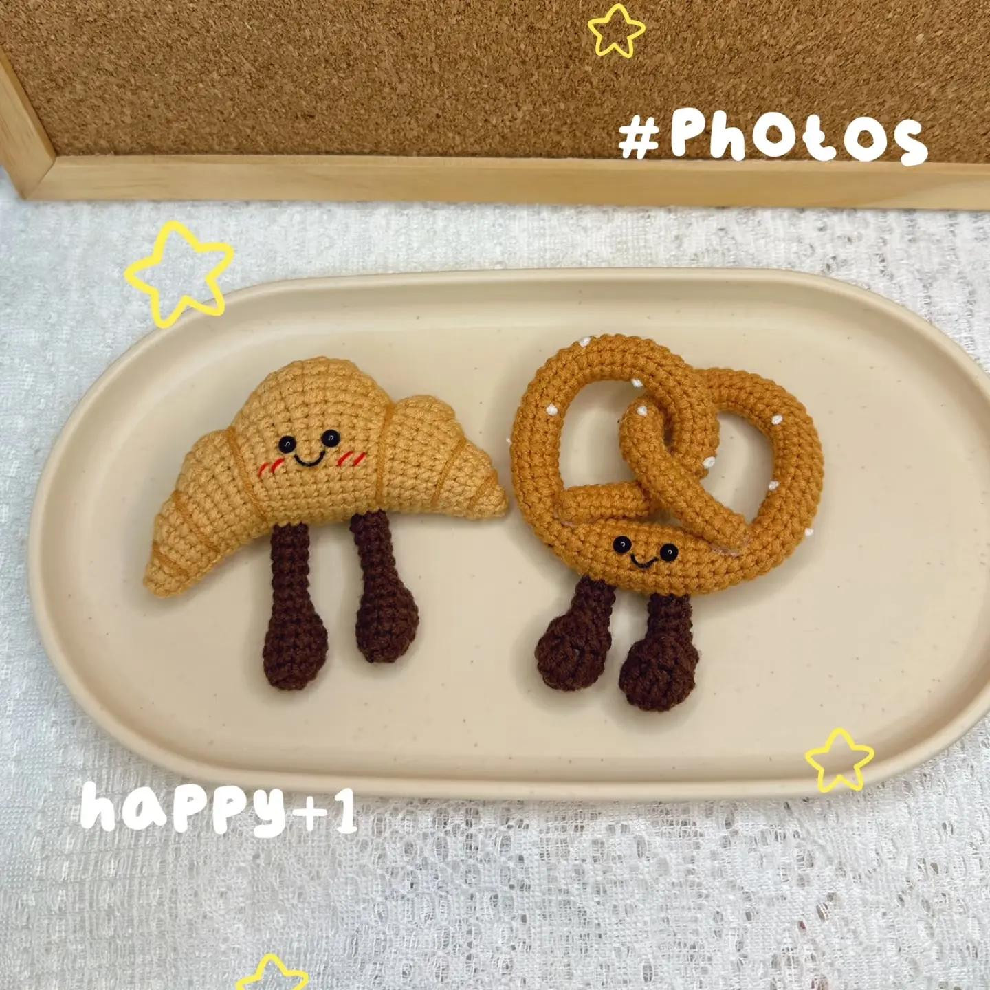 Cute Crochet Pretzel and Croissant Keychains for Fun Crafting