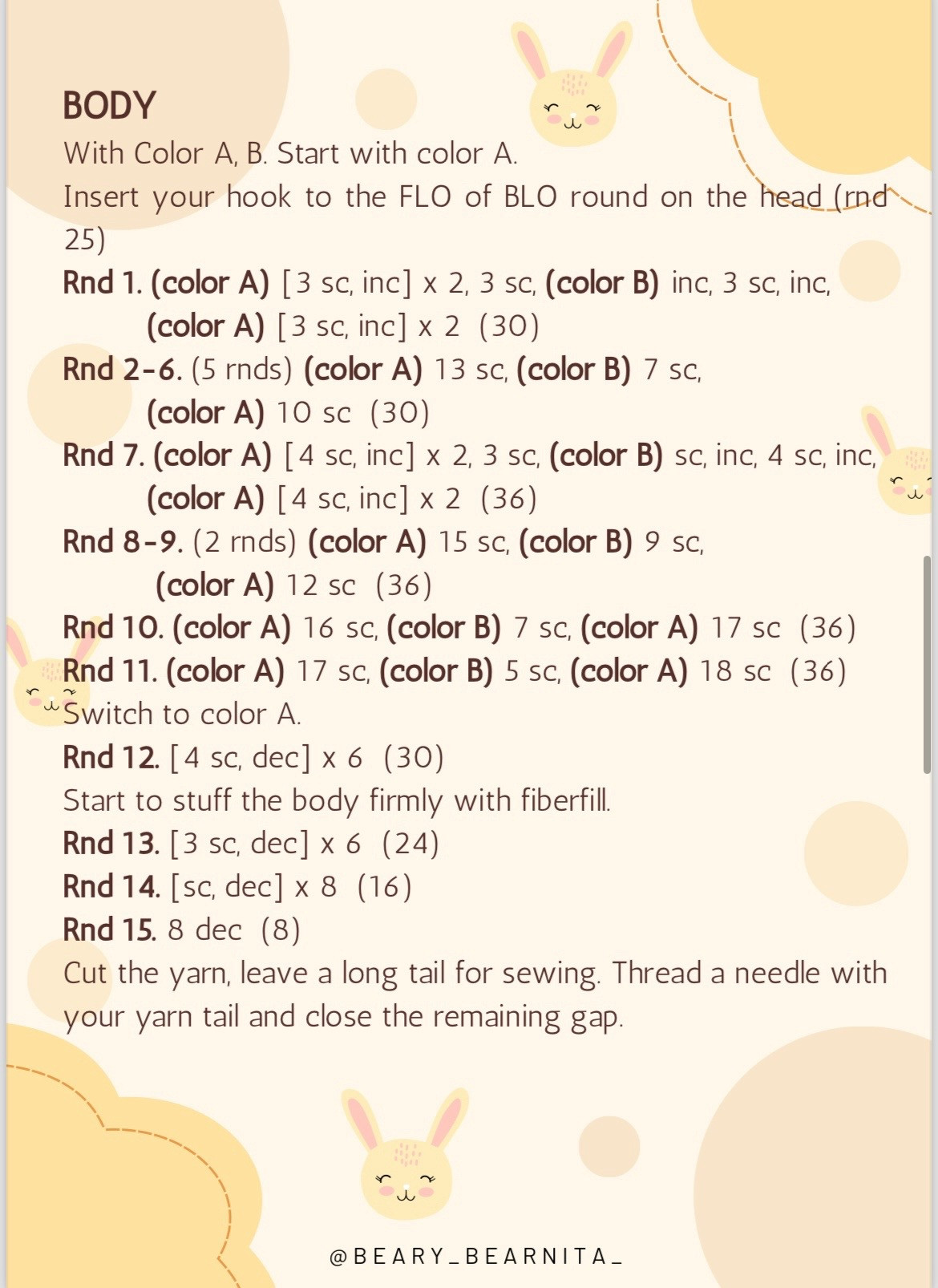 Cute Crochet Rabbit Pattern for Beginners to Enjoy Crafting