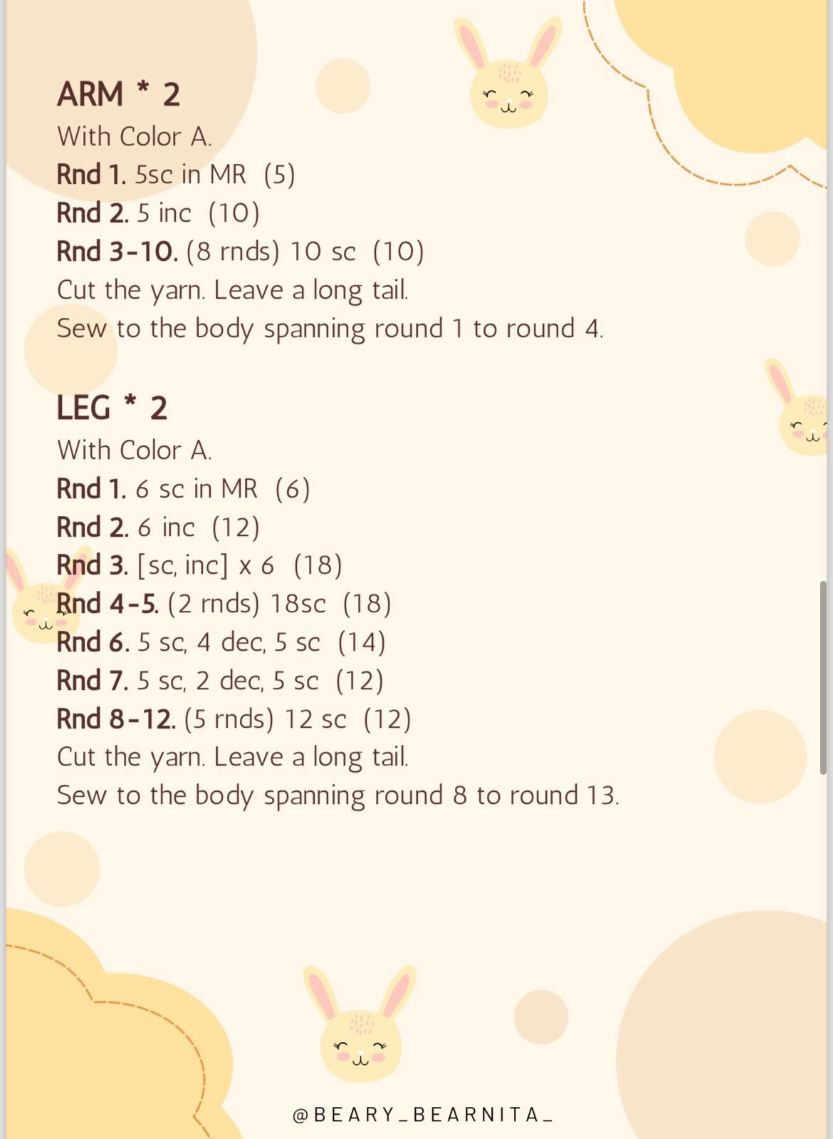 Cute Crochet Rabbit Pattern for Beginners to Enjoy Crafting