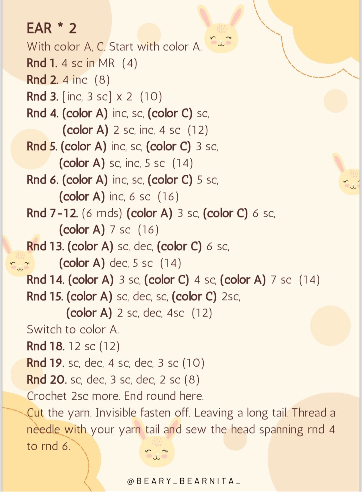 Cute Crochet Rabbit Pattern for Beginners to Enjoy Crafting