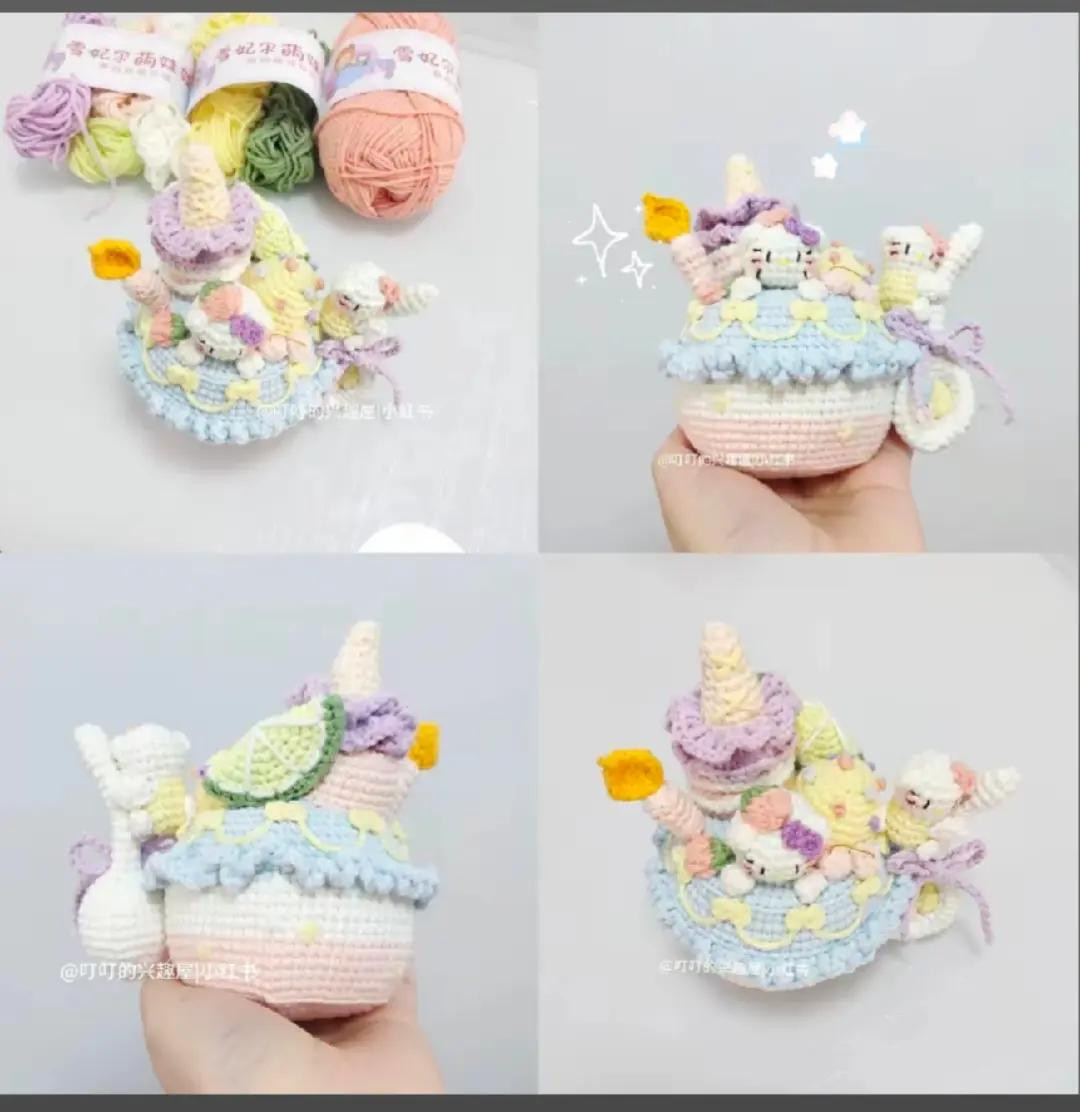 Cute Crocheted Hot Air Balloon with Animals Pattern