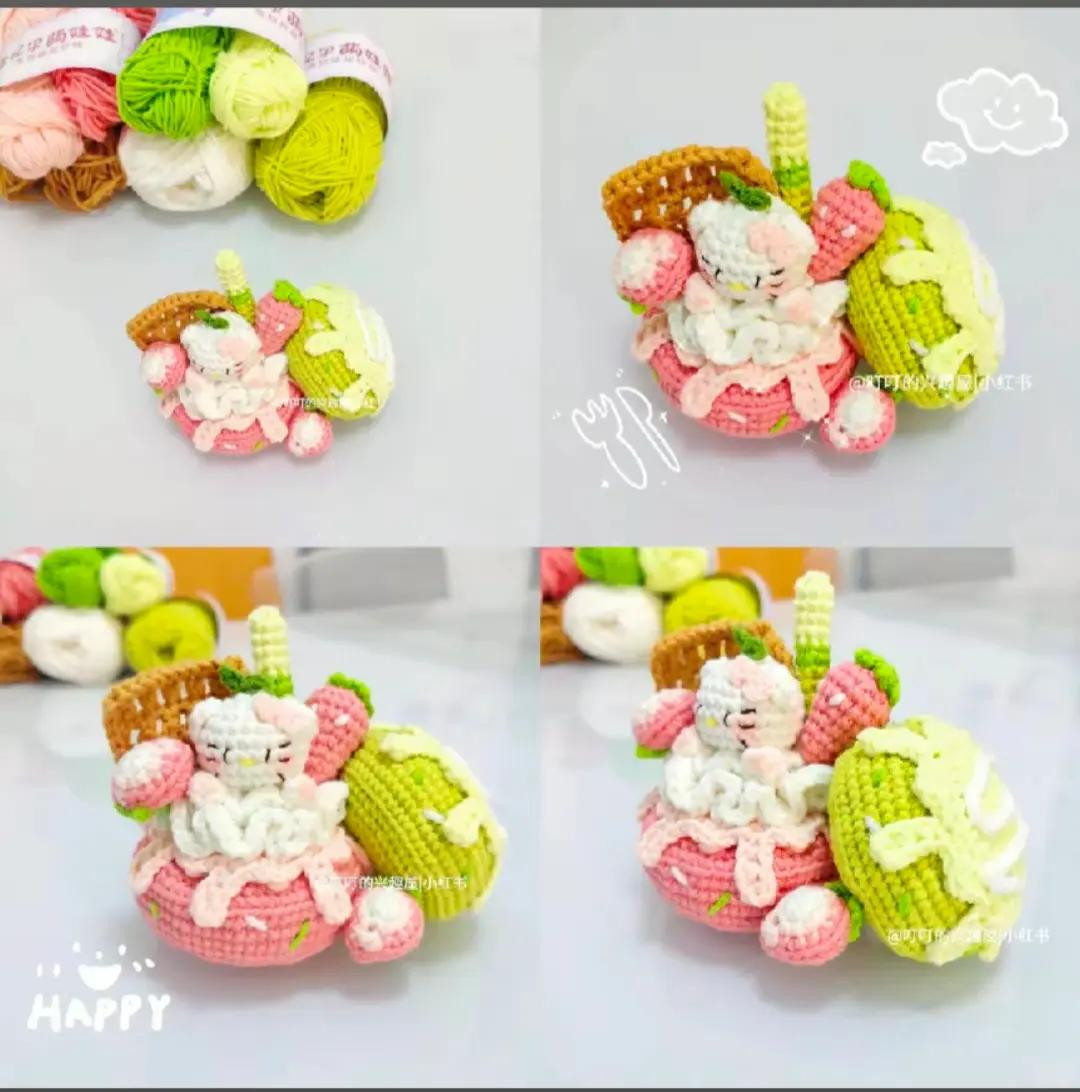 Cute Crocheted Hot Air Balloon with Animals Pattern