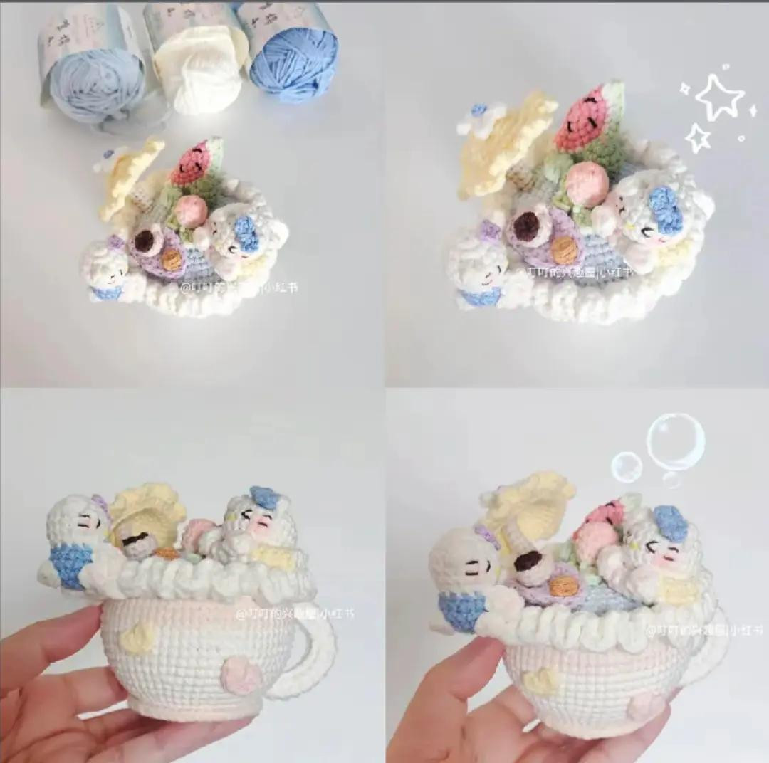 Cute Crocheted Hot Air Balloon with Animals Pattern