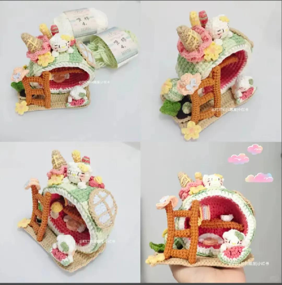 Cute Crocheted Hot Air Balloon with Animals Pattern