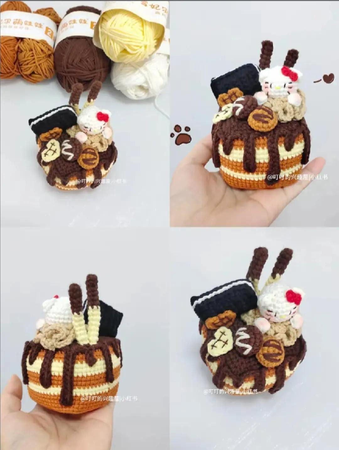 Cute Crocheted Hot Air Balloon with Animals Pattern