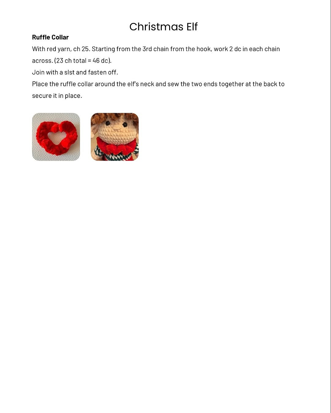 Cute Elf Crochet Pattern for Christmas Amigurumi Project