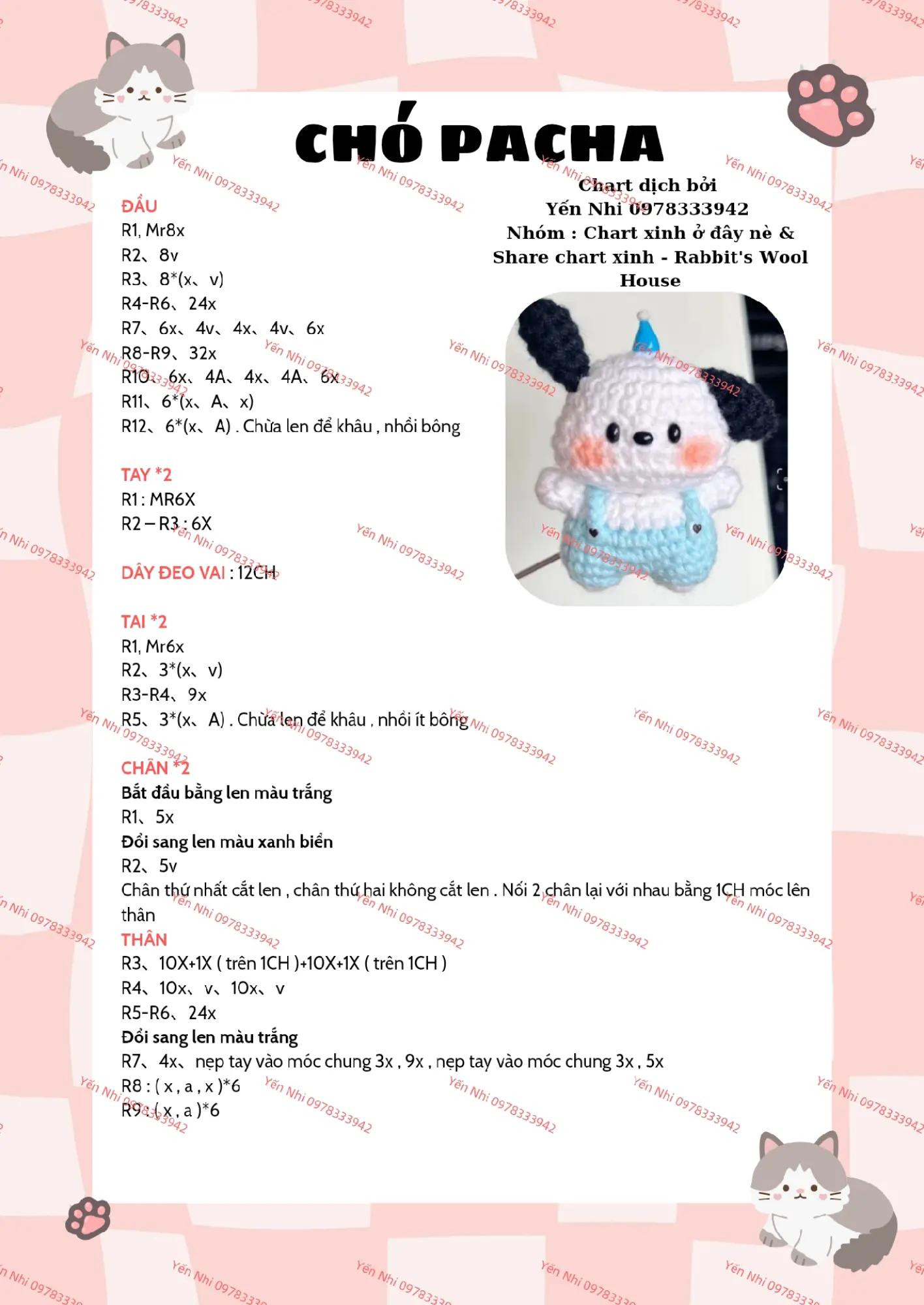 Cute Kitty Crochet Pattern with Detailed Instructions and Visual Guide