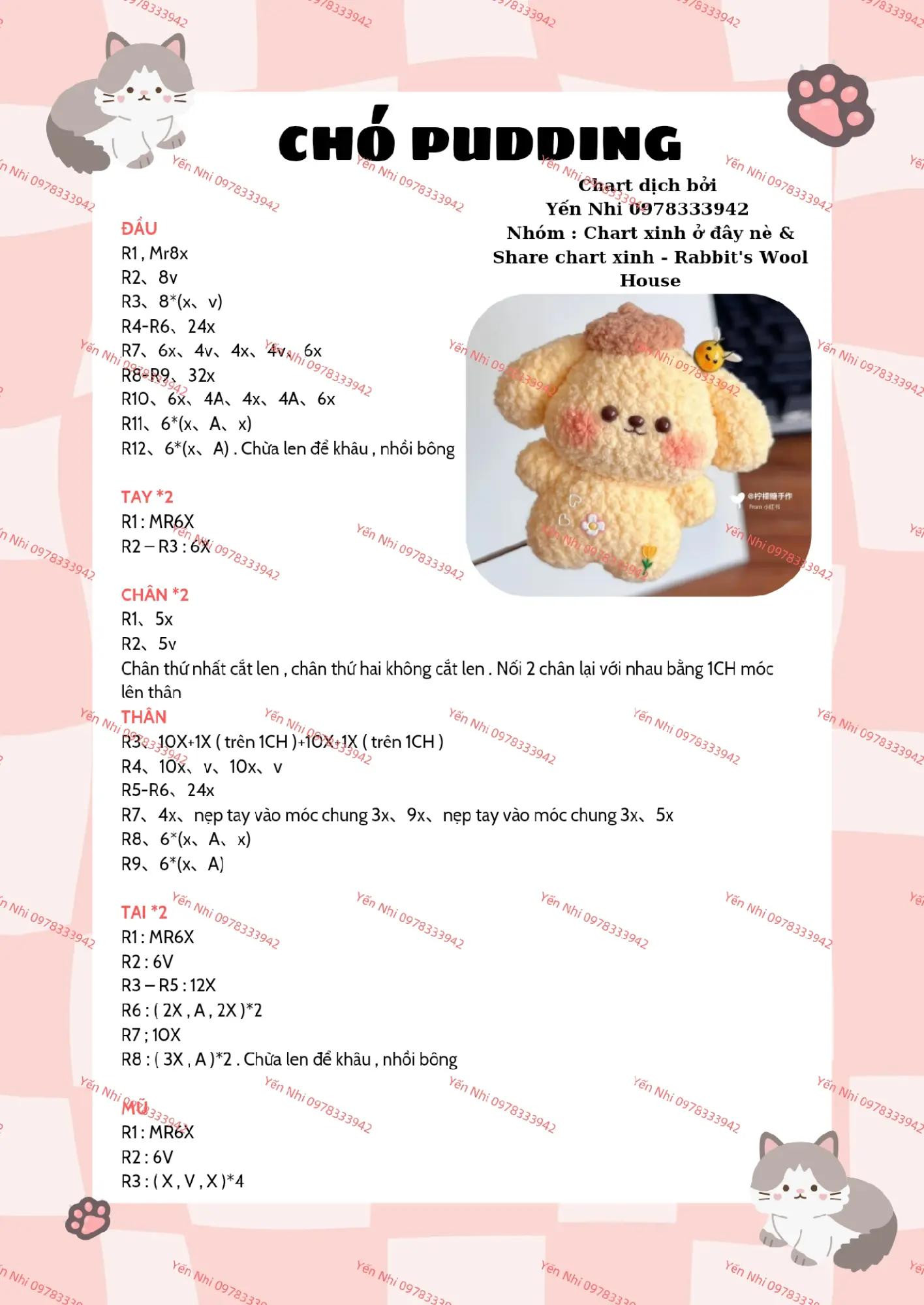 Cute Kitty Crochet Pattern with Detailed Instructions and Visual Guide