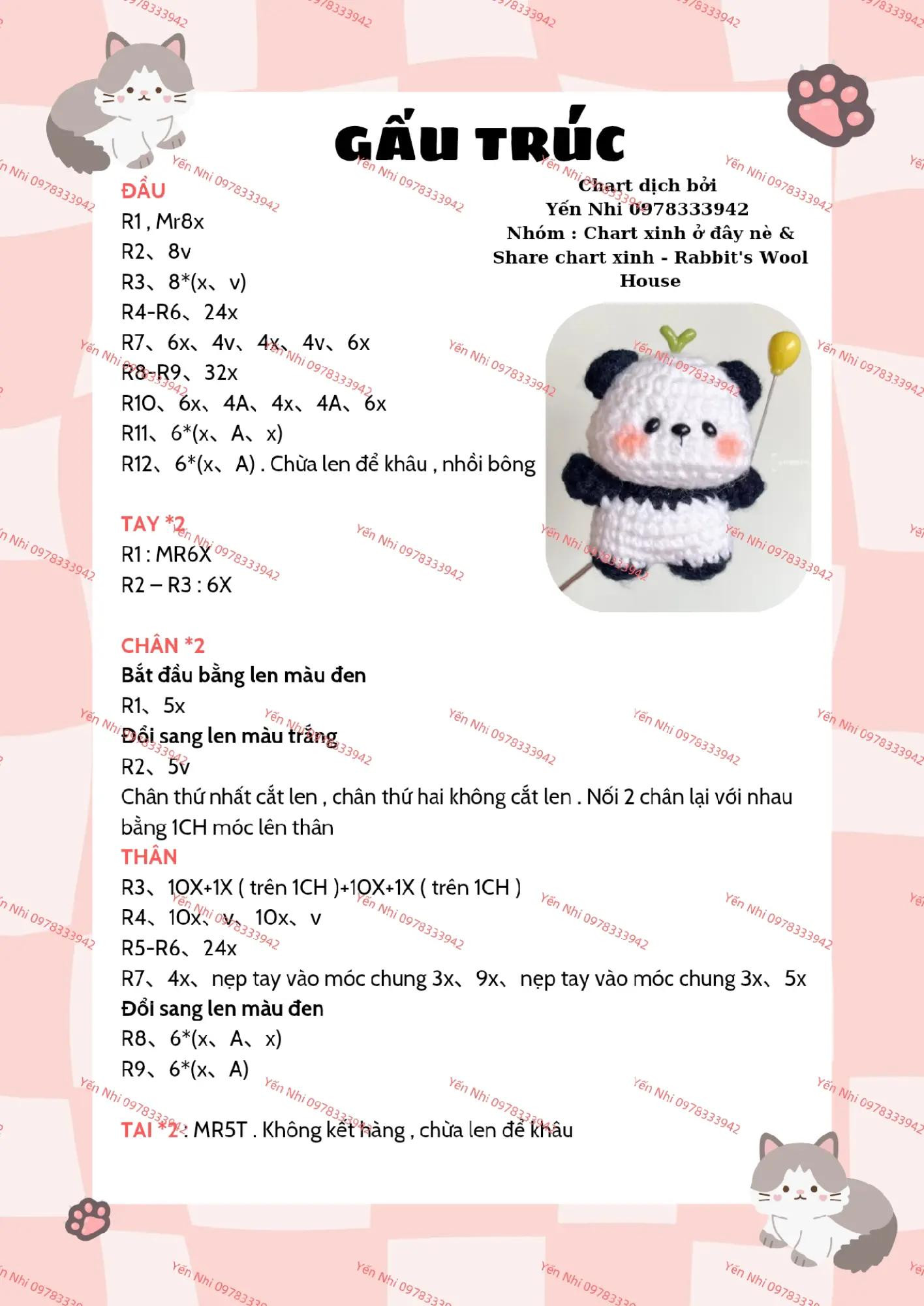 Cute Kitty Crochet Pattern with Detailed Instructions and Visual Guide