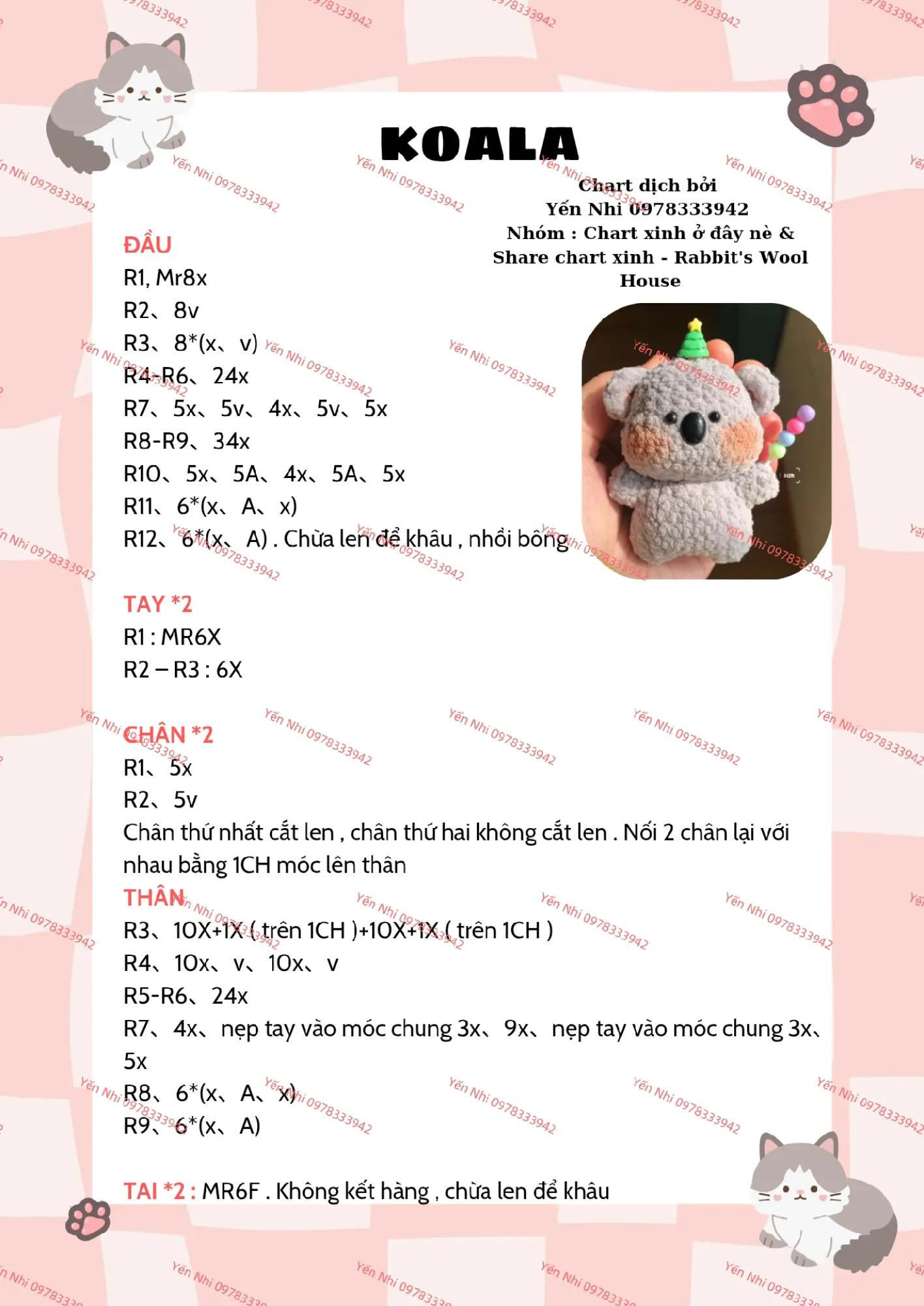 Cute Kitty Crochet Pattern with Detailed Instructions and Visual Guide