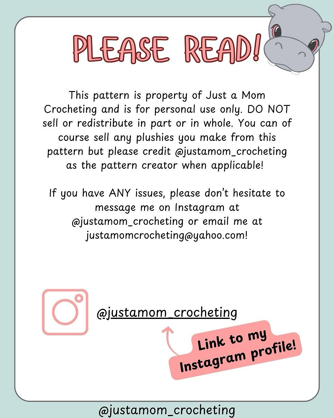 Cute Mini Hippo Crochet Pattern for Amigurumi Enthusiasts