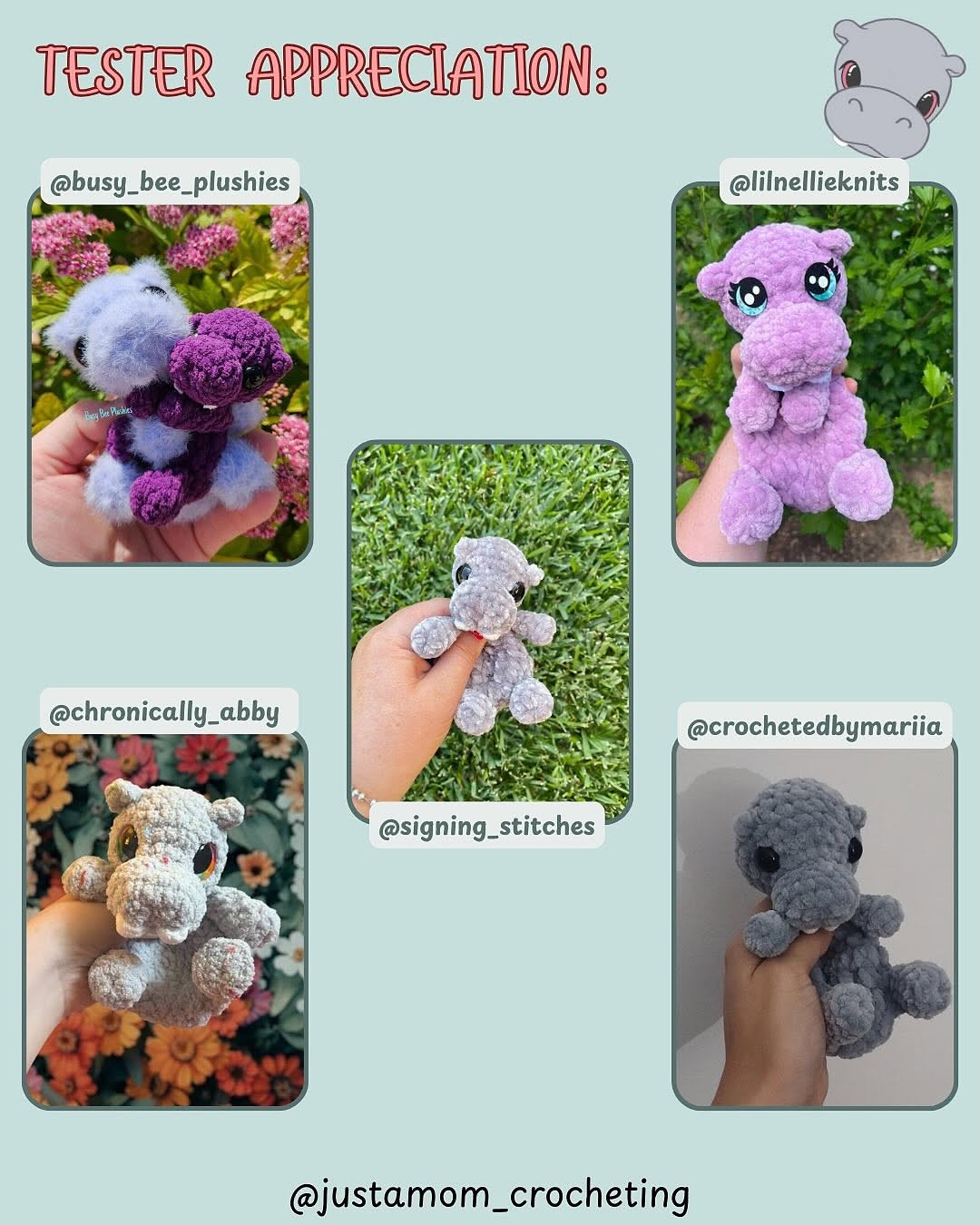 Cute Mini Hippo Crochet Pattern for Amigurumi Enthusiasts