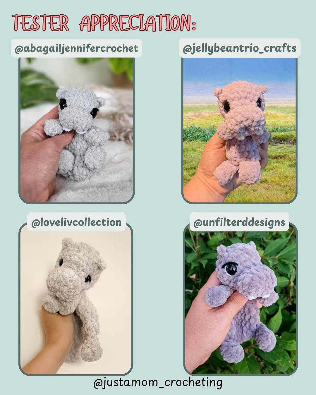 Cute Mini Hippo Crochet Pattern for Amigurumi Enthusiasts