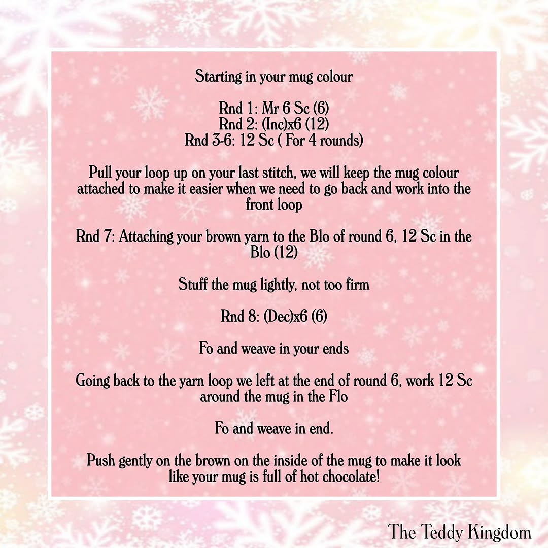 Cute Mini Mug Crochet Pattern - Free and Easy to Make
