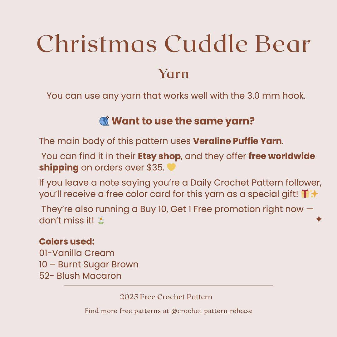 Cute Teddy Bear Free Crochet Pattern for Beginners