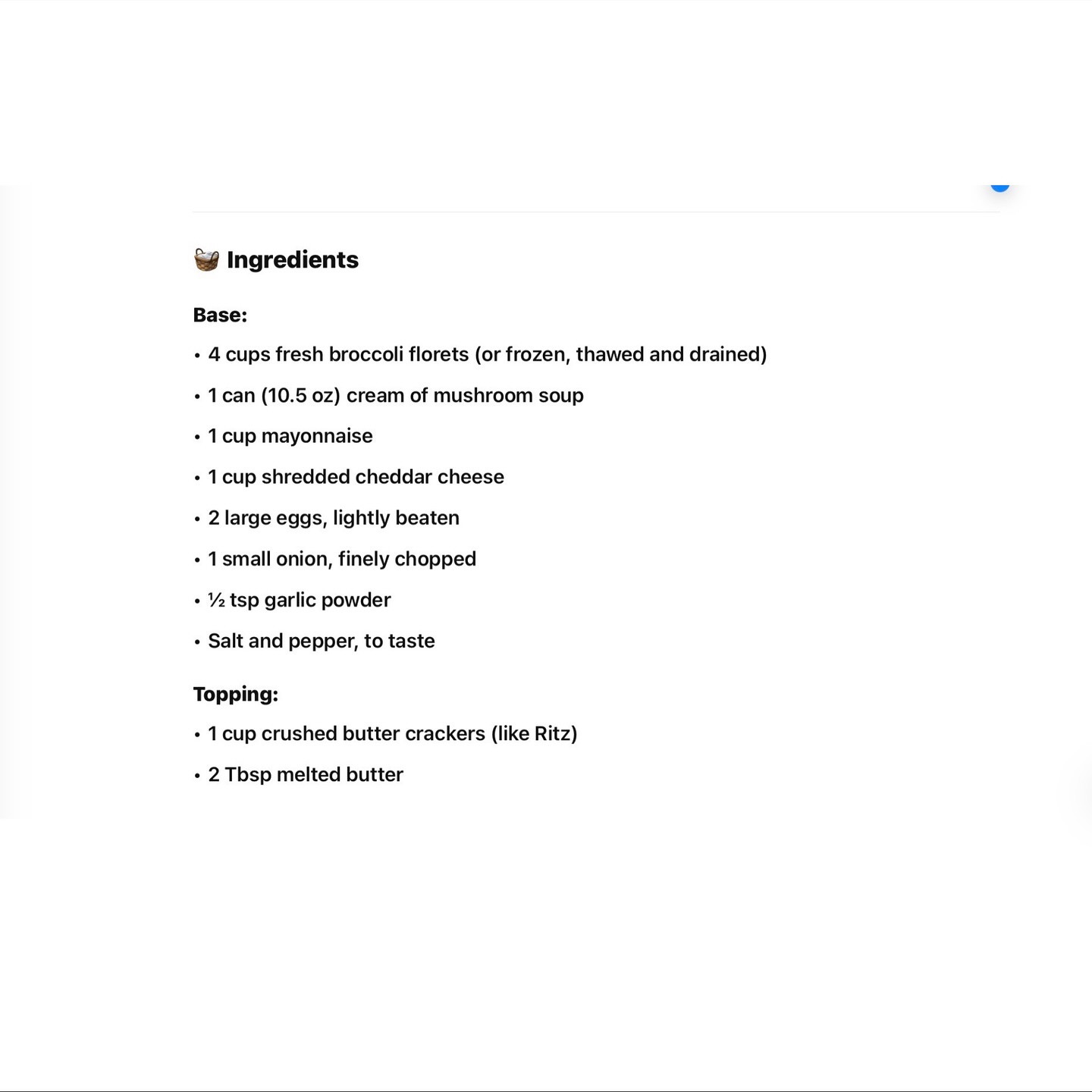 Delicious Broccoli Casserole with Crispy Topping Recipe