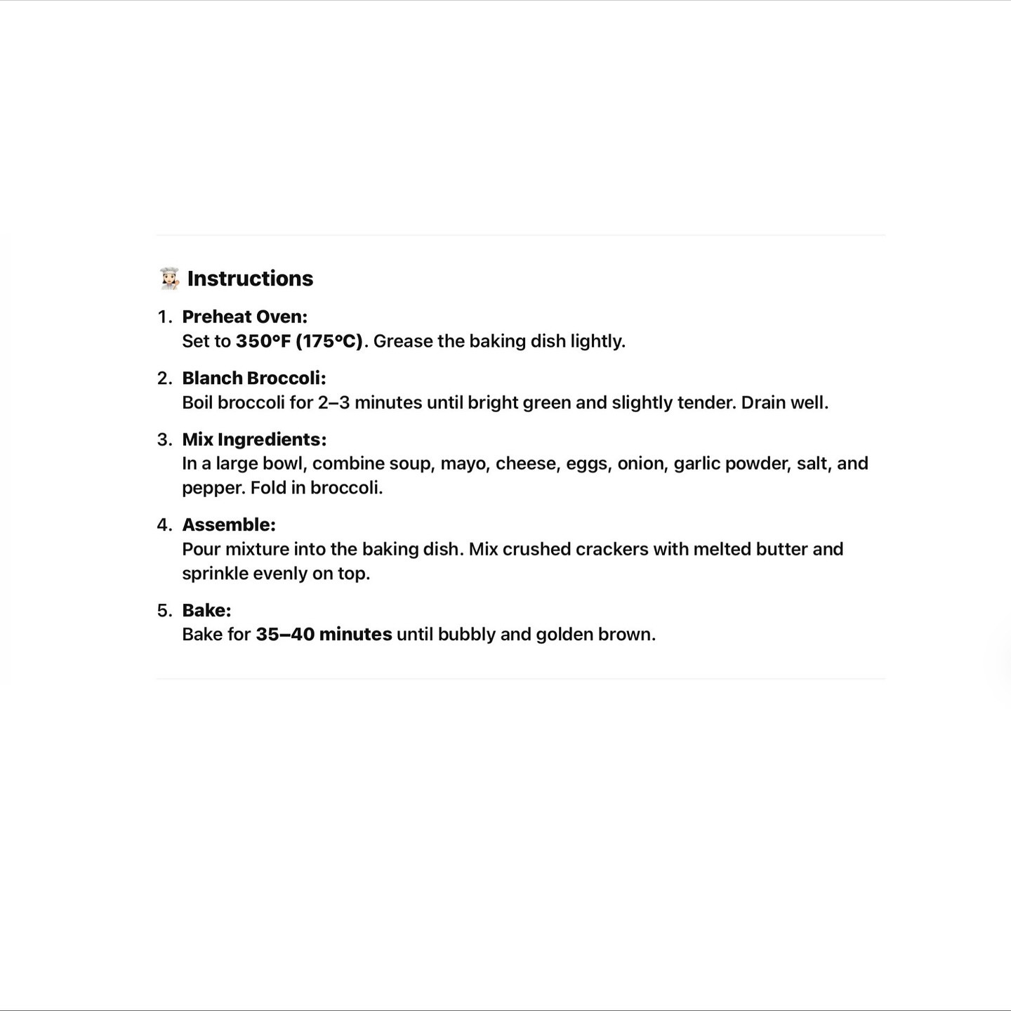 Delicious Broccoli Casserole with Crispy Topping Recipe