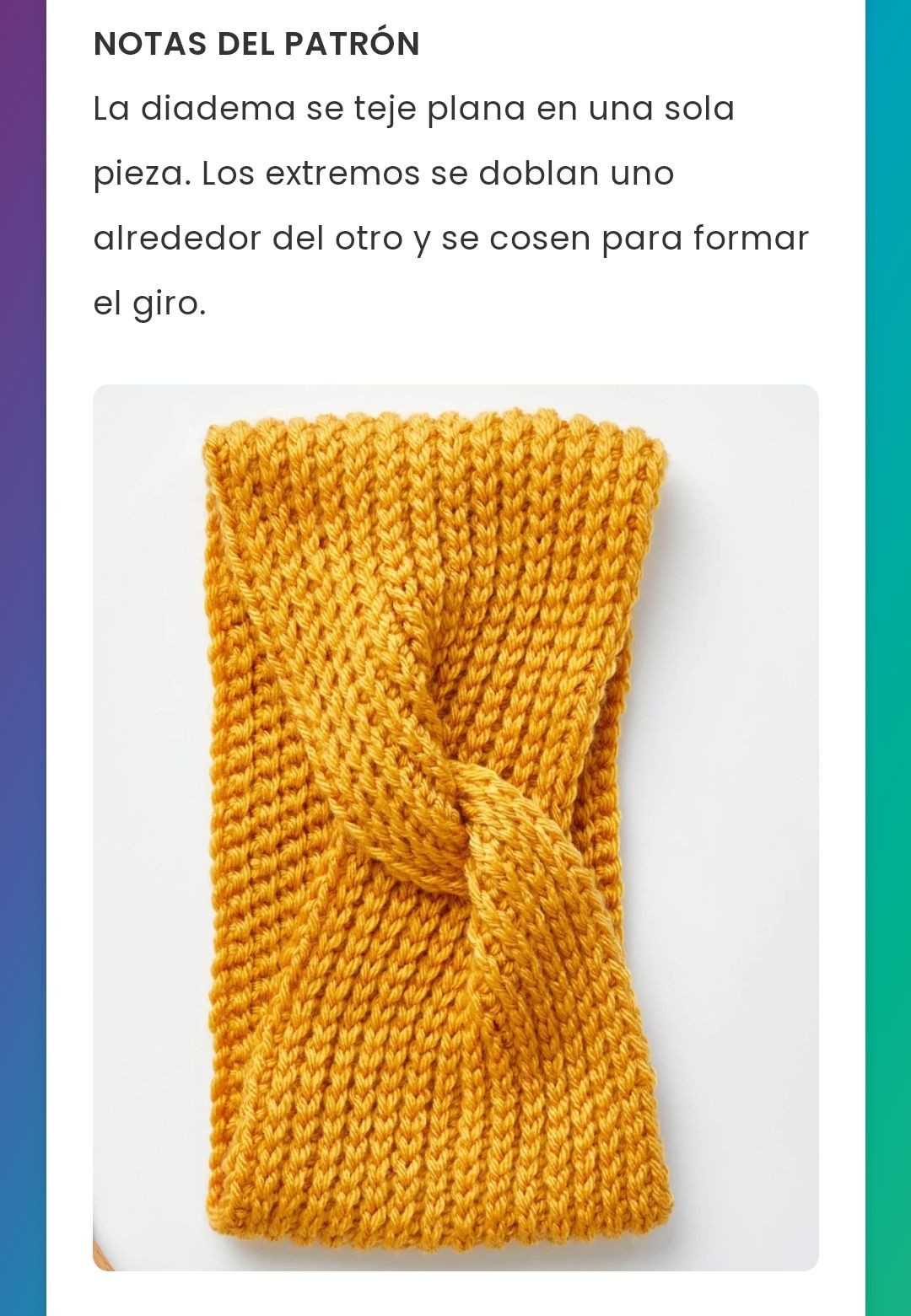 Diadema Punto Inglés en Crochet Patrón Gratis