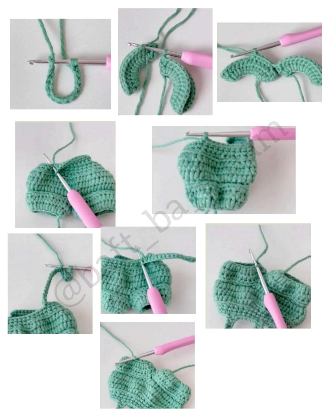 دستور بافت عروسک دخترانه با لباس حشره