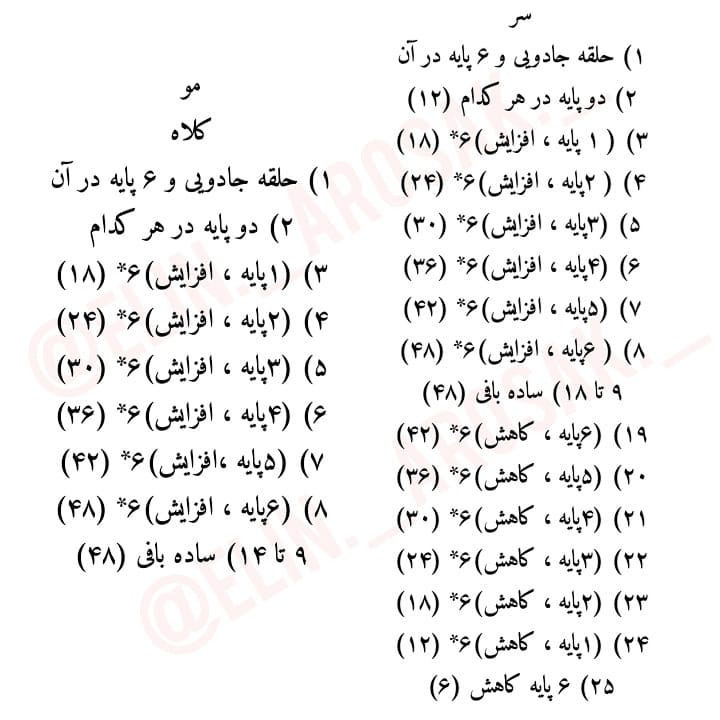 دستور بافت رایگان عروسک لورا