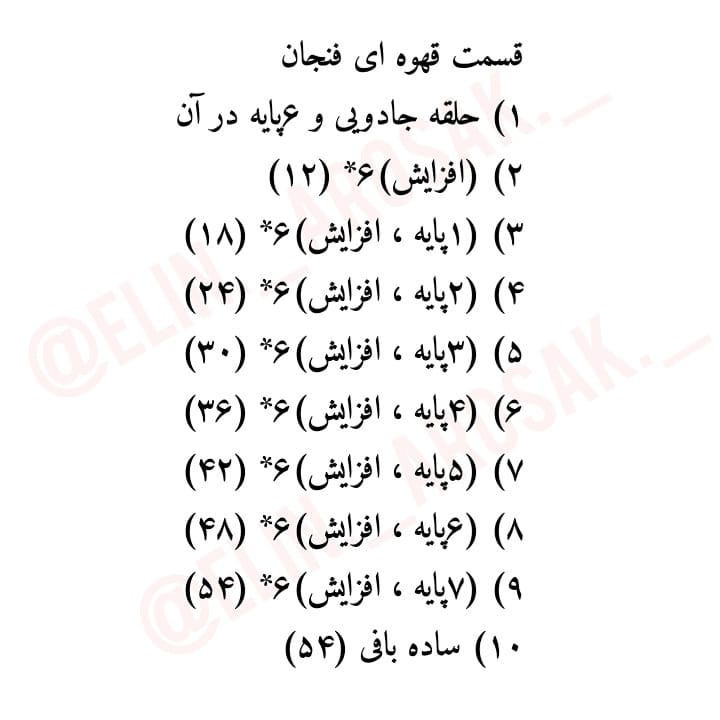 دستور بافت رایگان فنجان
