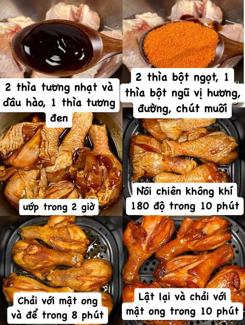 Đùi gà nướng mật ong thơm lừng, mềm ngọt bên trong