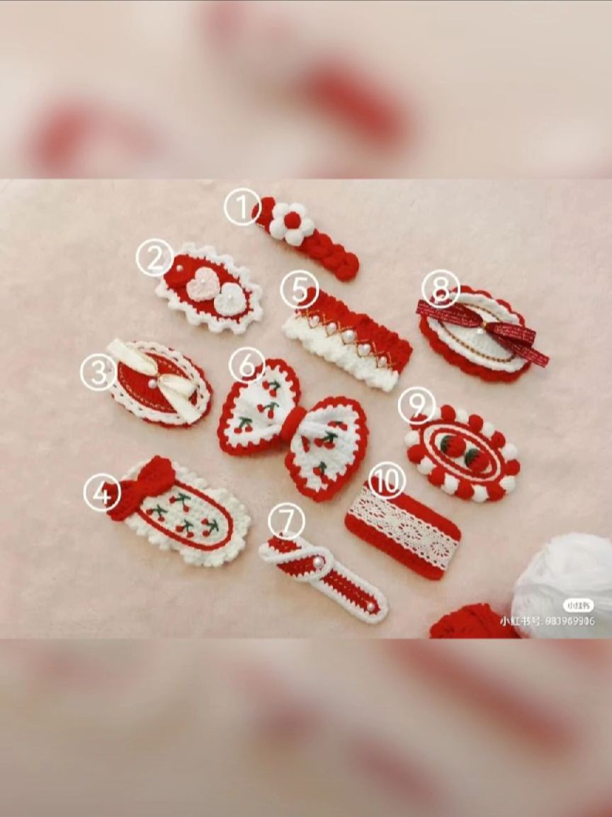 Elegant Crochet Accessories: Flowers and Bows for Stylish Hair