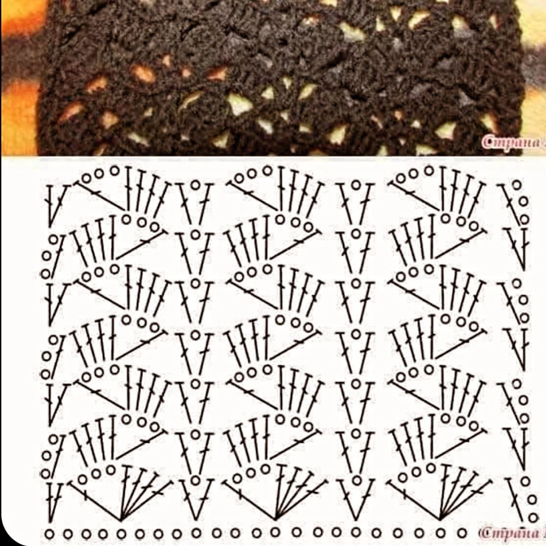 Elegant Crochet Pattern with Shell and Chain Stitch Design