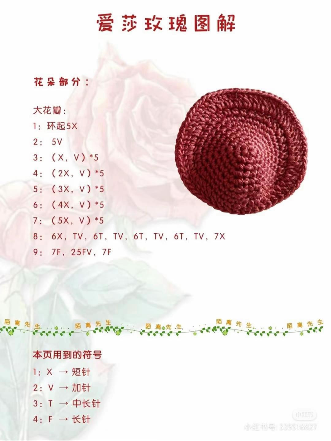 Elegant Crochet Rose Pattern for Handmade Decorations