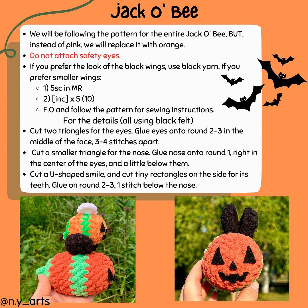 Free Crochet Mods Hallo-Bees Pattern by N.Y Arts