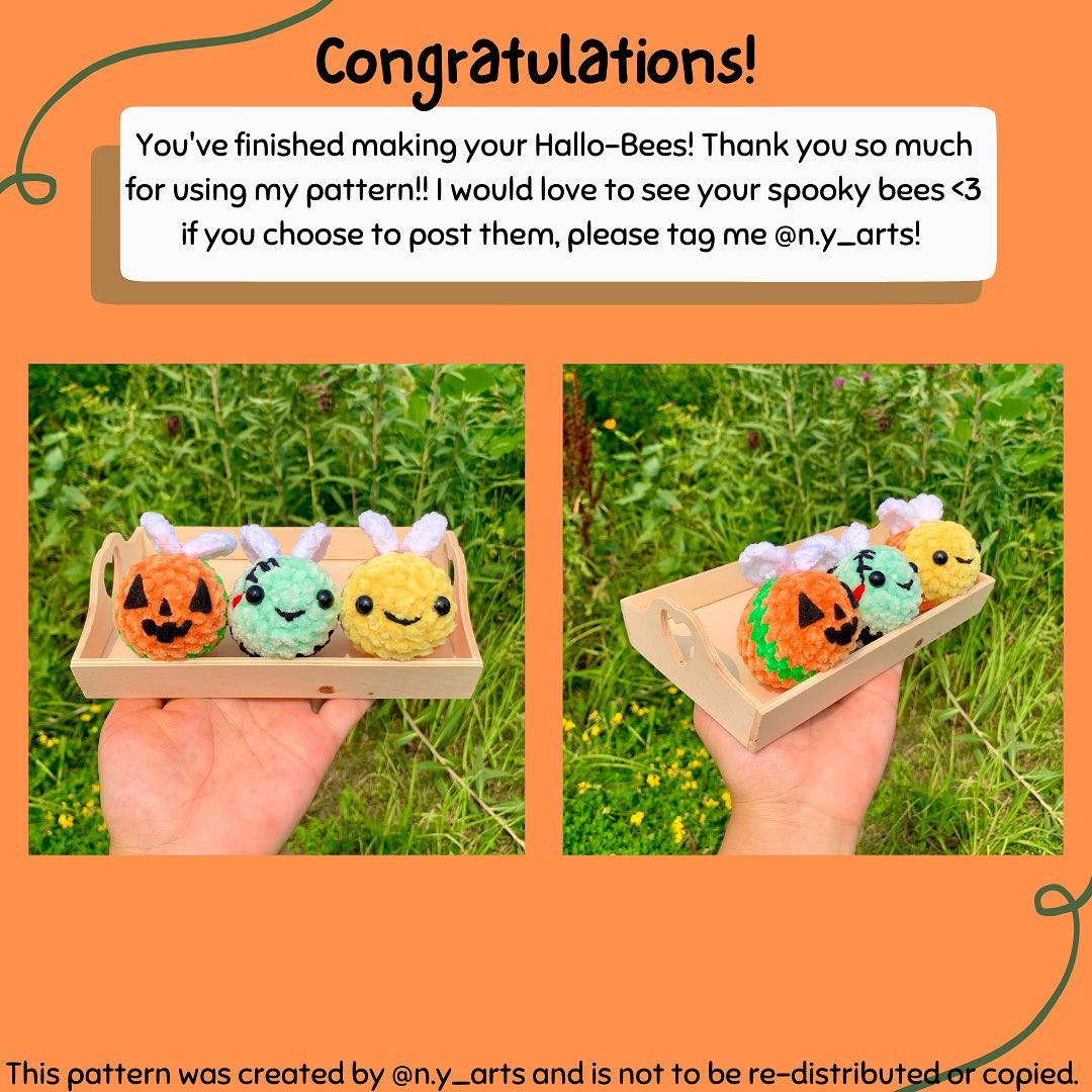 Free Crochet Mods Hallo-Bees Pattern by N.Y Arts