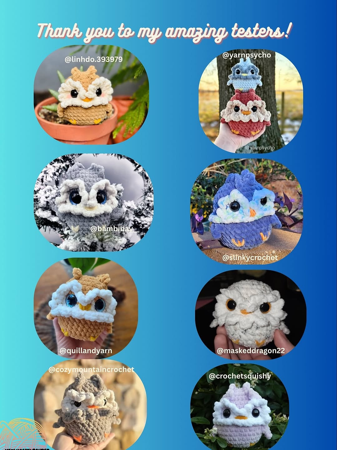 Free Crochet Pattern for Cute No-Sew Owl Plushie