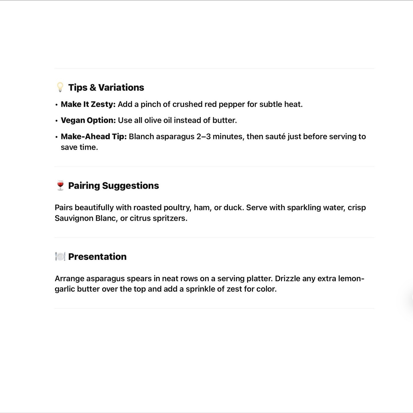 Garlic Butter Asparagus with a Zesty Lemon Twist