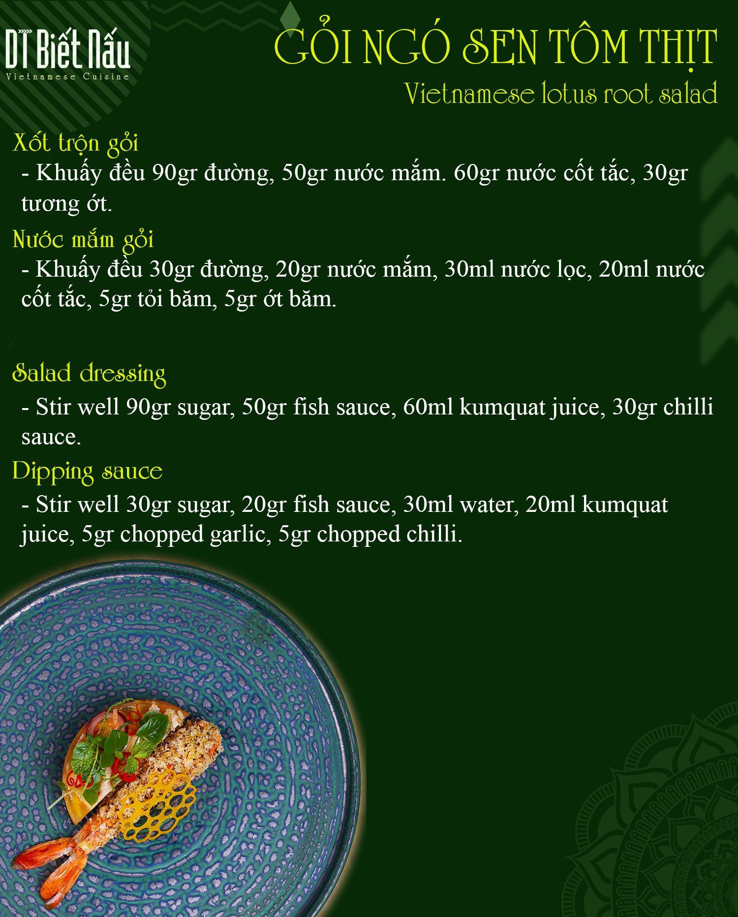 Gỏi Ngó Sen Tôm Thịt Thanh Mát Đậm Đà