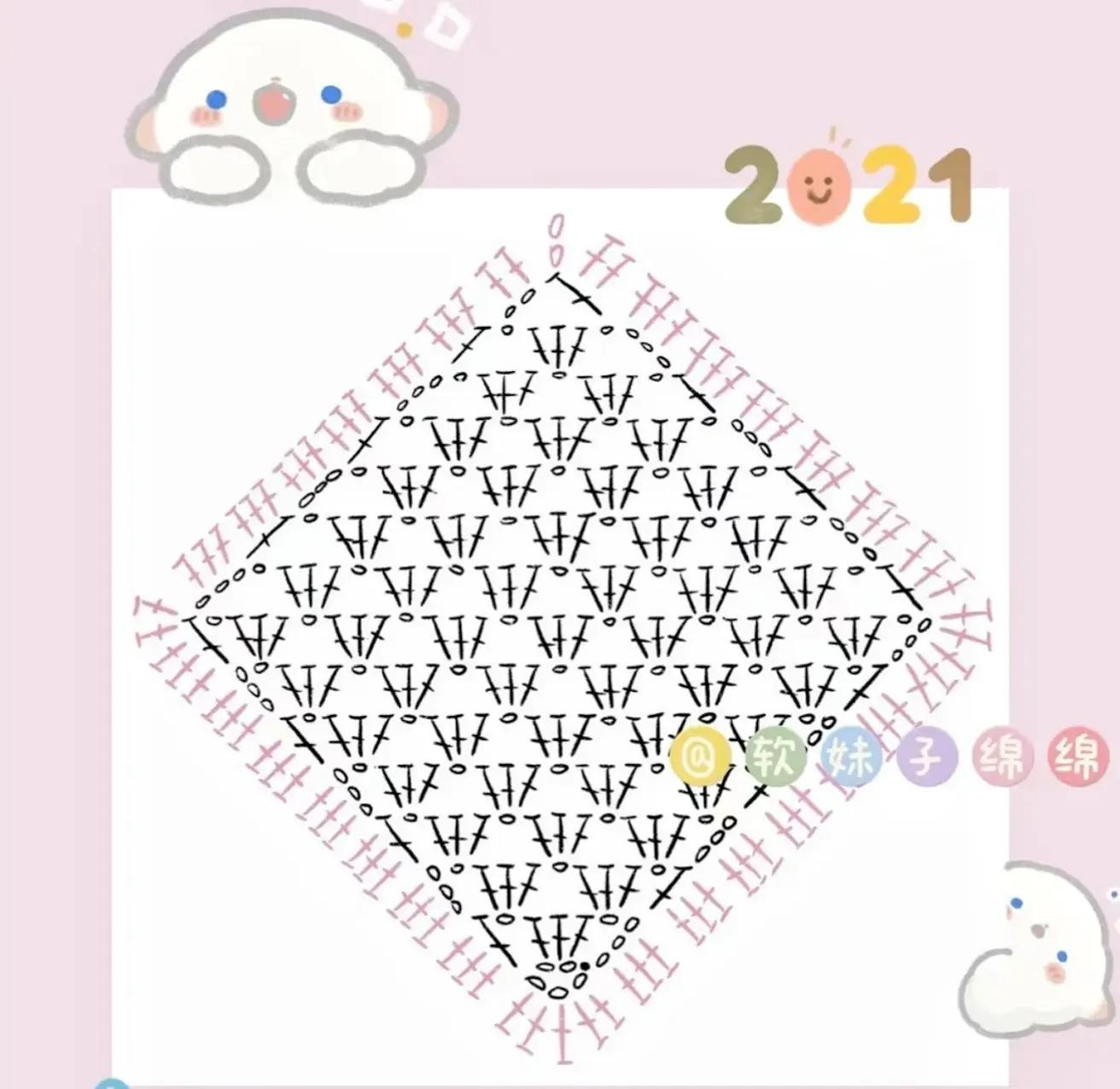 Granny Square Crochet Pattern with Neutral and Pastel Colors