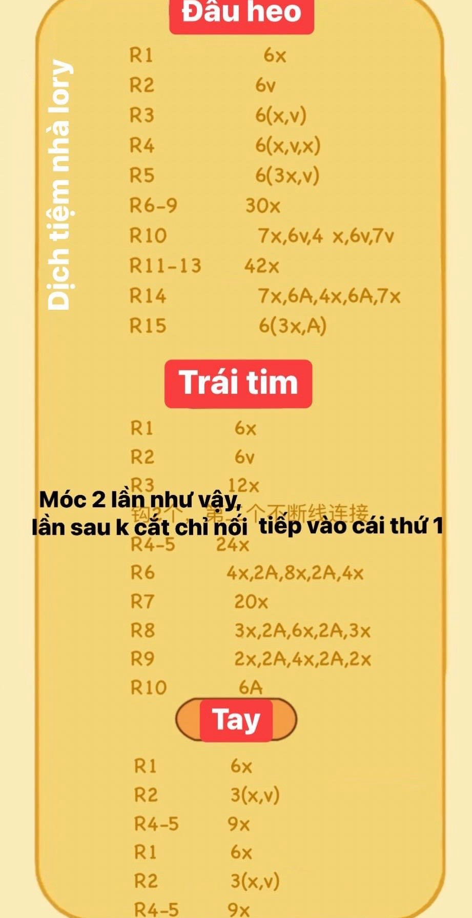 Hai chú heo móc len cầm trái tim trong tay