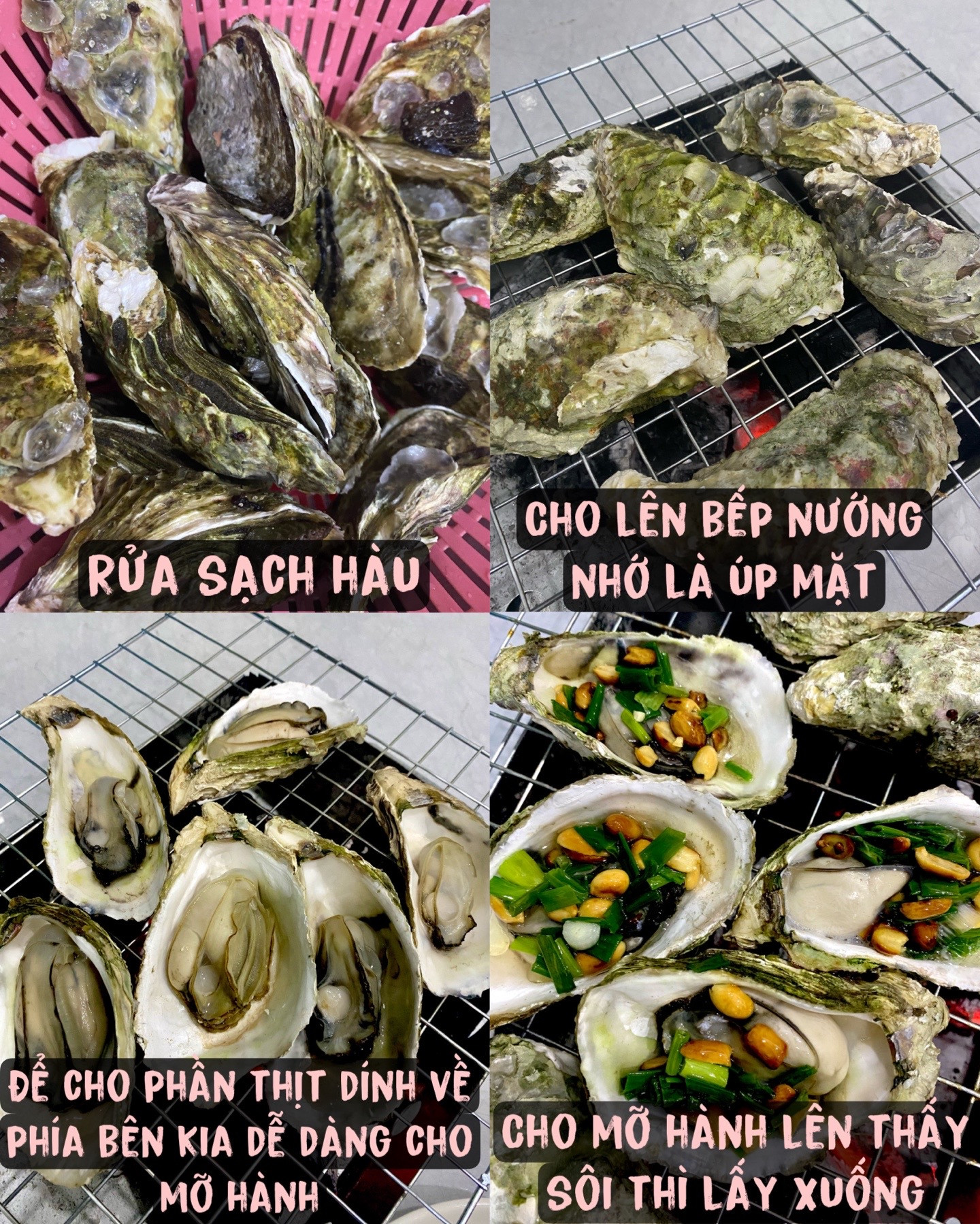 Hàu Nướng Mỡ Hành